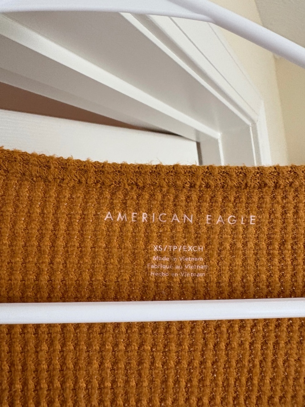 American eagle oversized waffle top